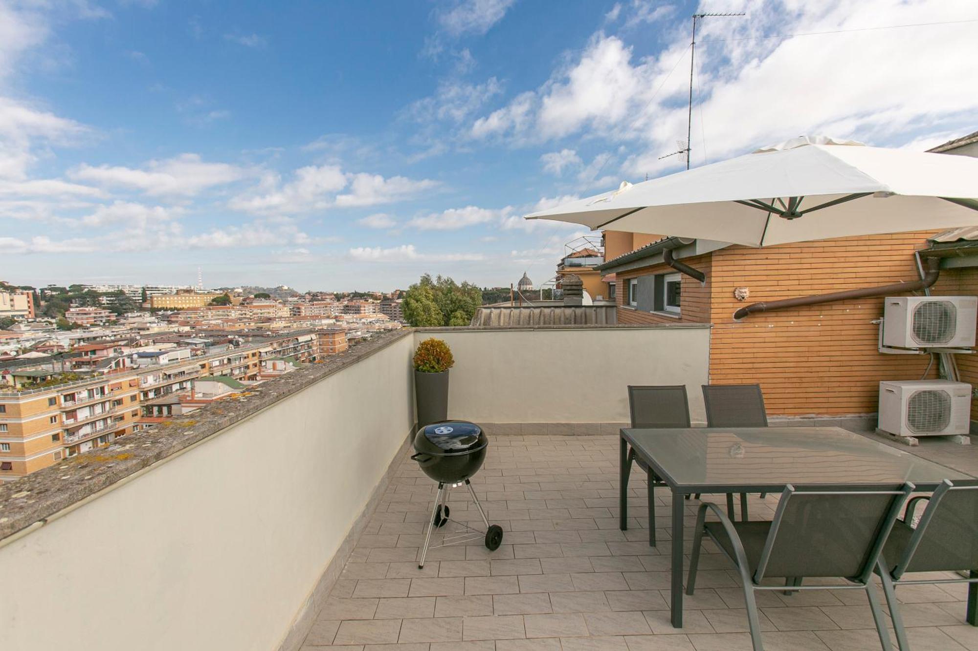 Apartamento Terrazza San Pietro Vicino Metro A Roma
